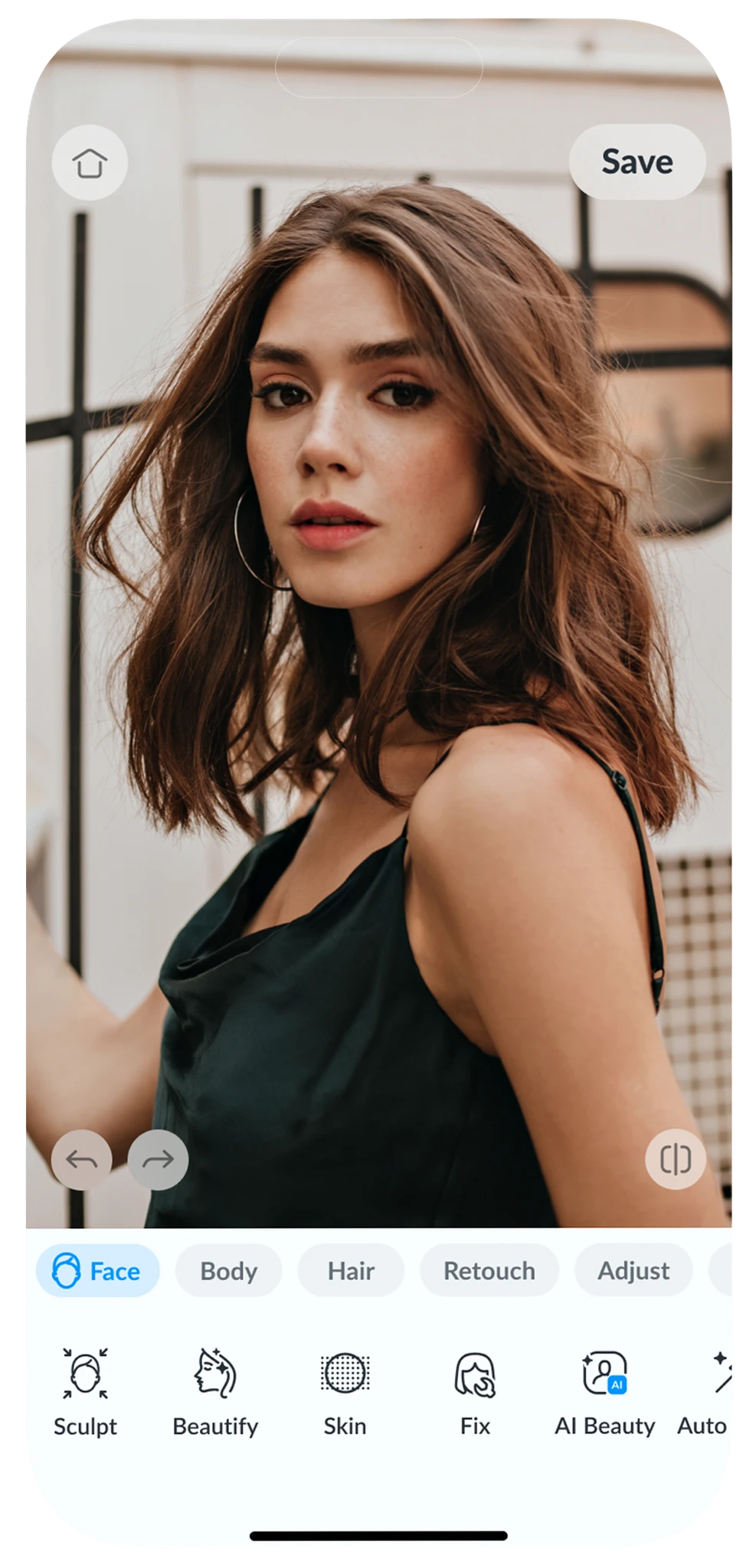 Facelab app — home screen